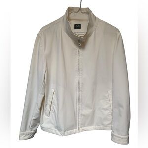 C.P. Company Cream Zip-Up Stand Collar Jacket